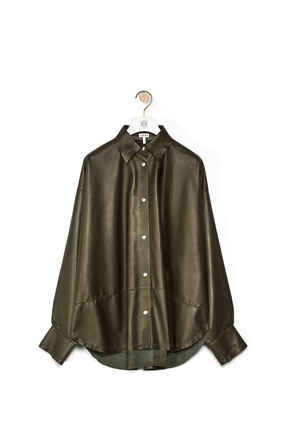 LOEWE Oversize shirt in nappa Dark Green plp_rd