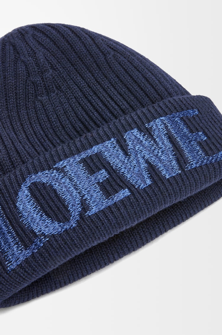 LOEWE ロエベ ビーニー（ウール） ネイビーブルー