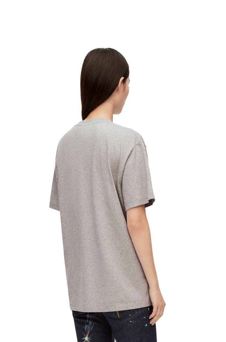 LOEWE Camiseta Hin Anagram en algodón Gris Jaspeado