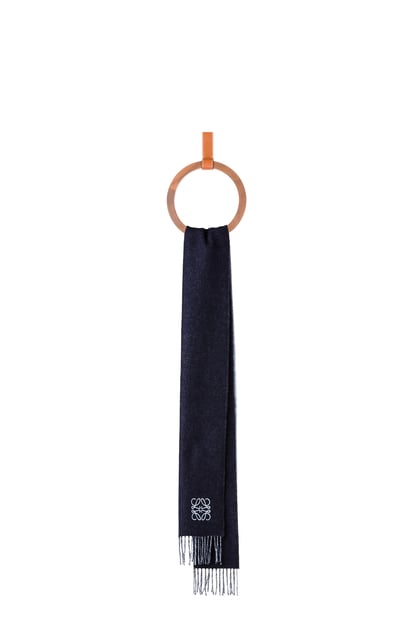 LOEWE Scarf in wool and cashmere Light Blue/Navy Blue plp_rd