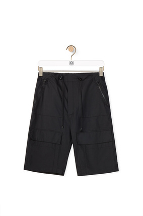 LOEWE Utility cargo bermuda shorts in cotton Black plp_rd