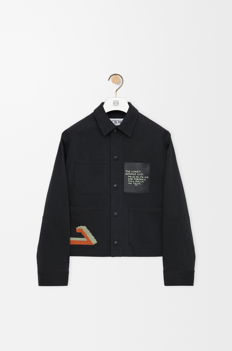 LOEWE Jacke aus Baumwolle Schwarz