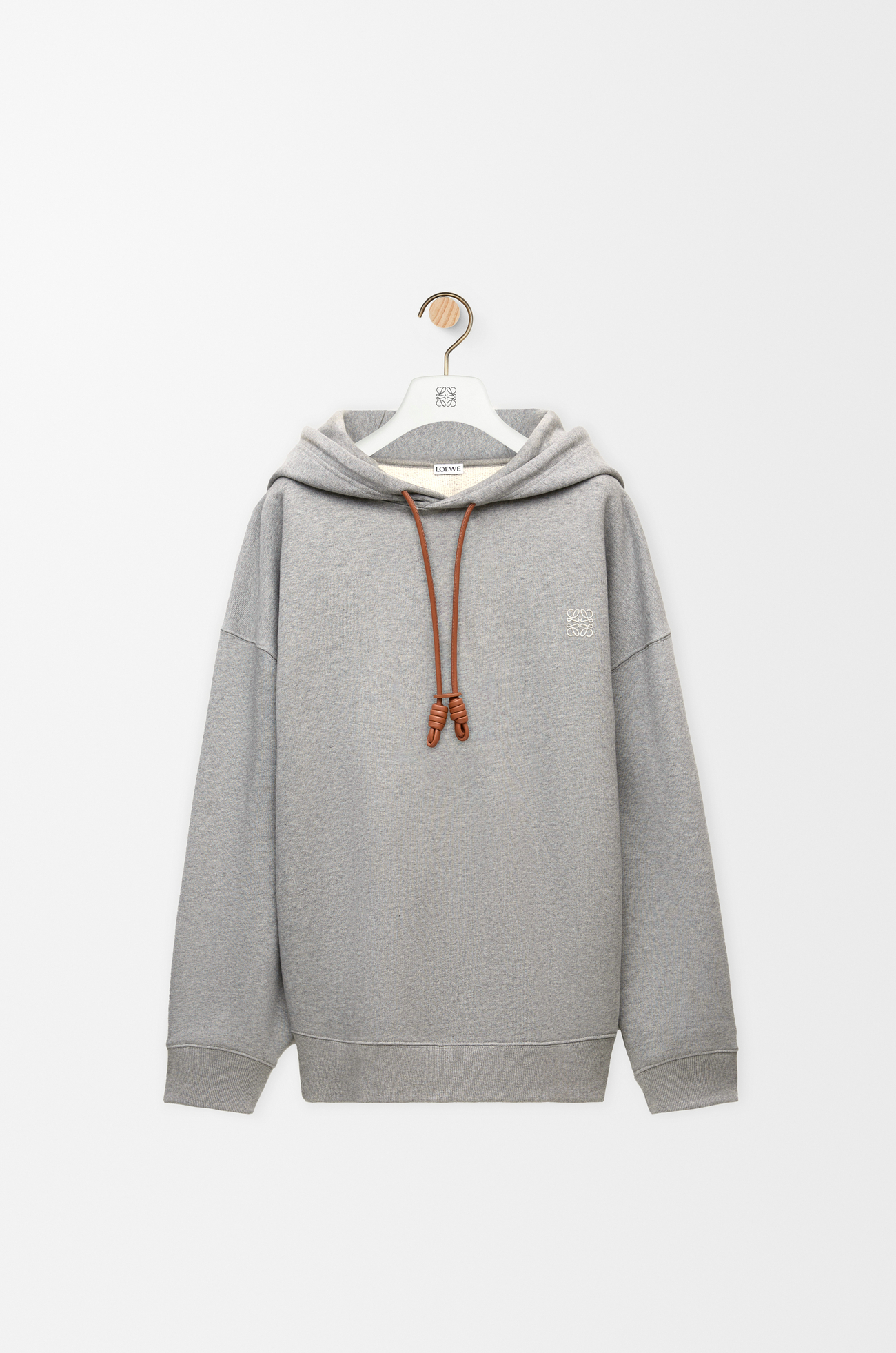 LOEWE リラックスフィット フーディー（コットン） グレーメランジ