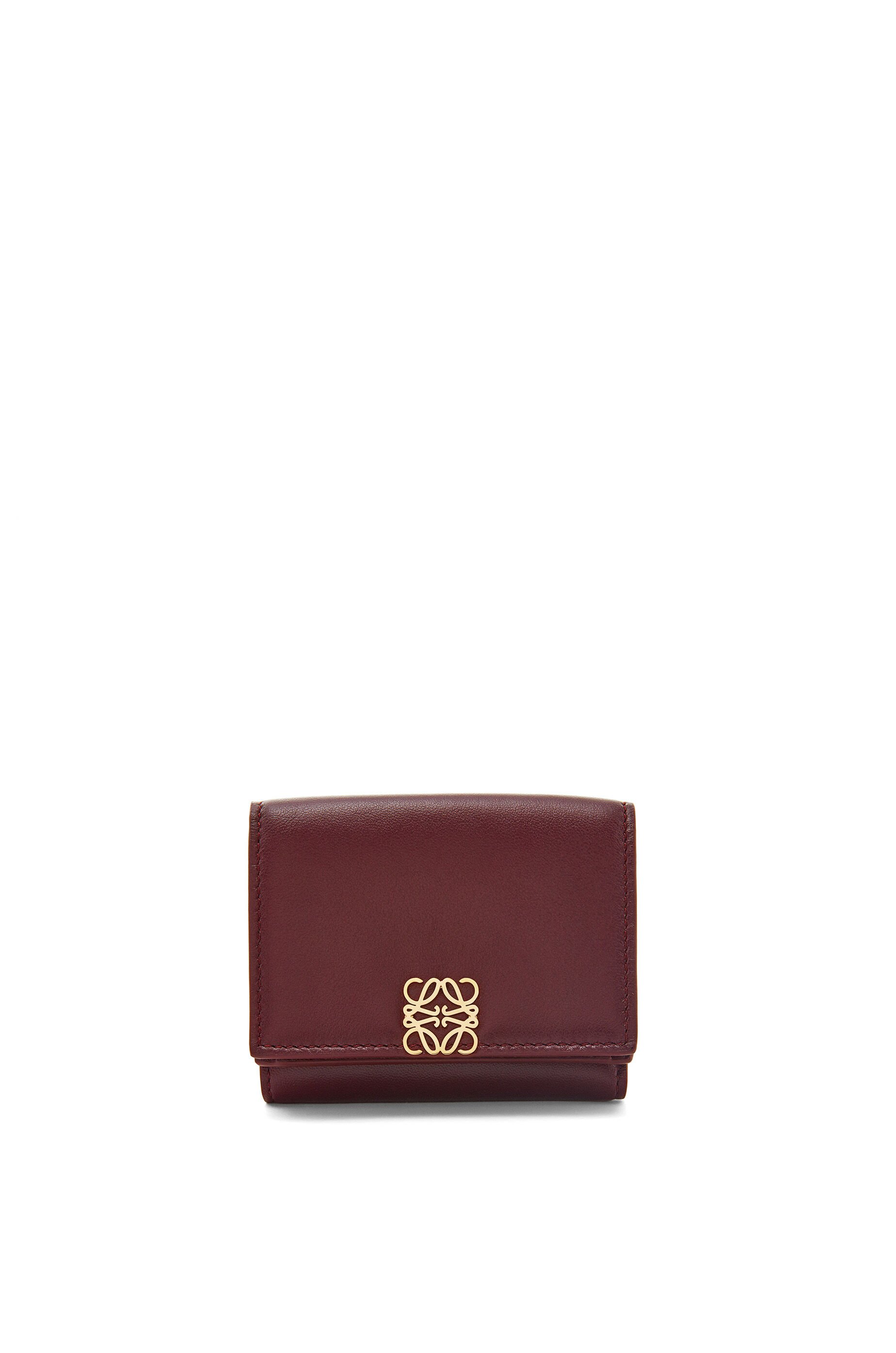 Cartera con tres pliegues Anagram Puffer en piel napa de ternera