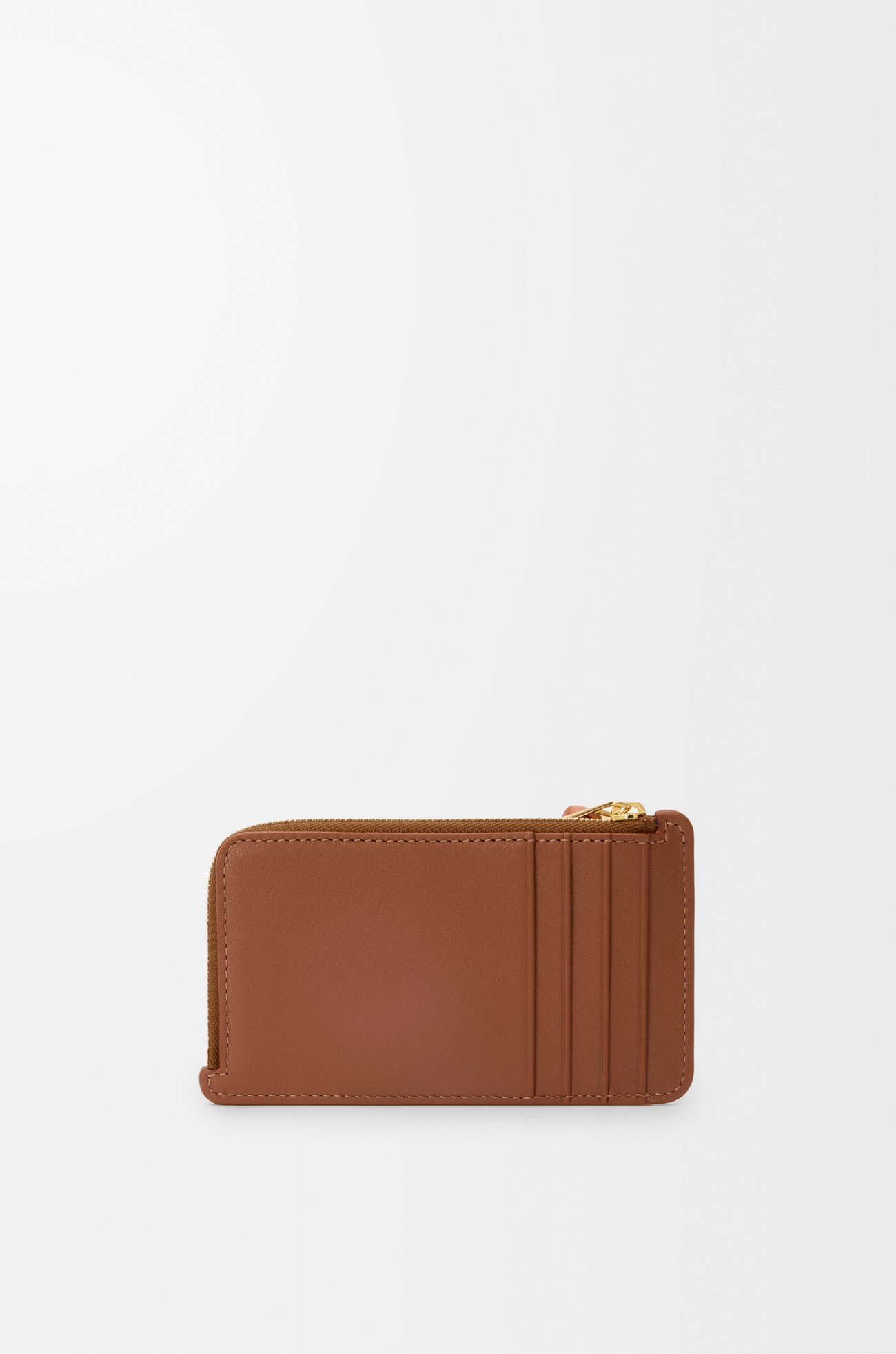LOEWE Knot coin cardholder in shiny nappa calfskin Tan/Papaya