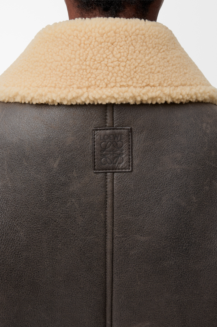 LOEWE 剪羊毛夹克 棕色/米色