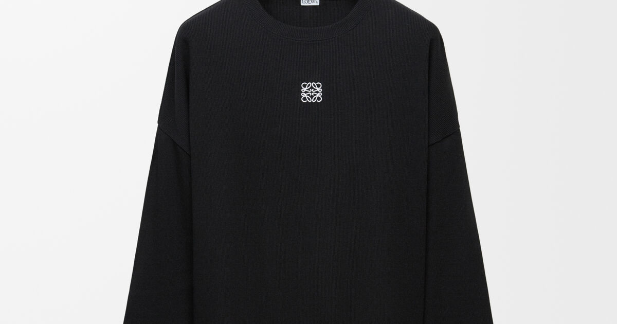Oversized fit long sleeve T-shirt in cotton