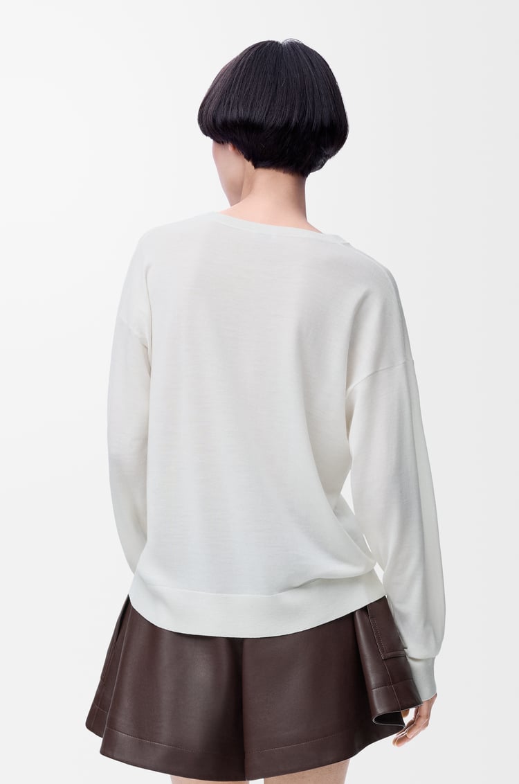 LOEWE Pull en laine Blanc