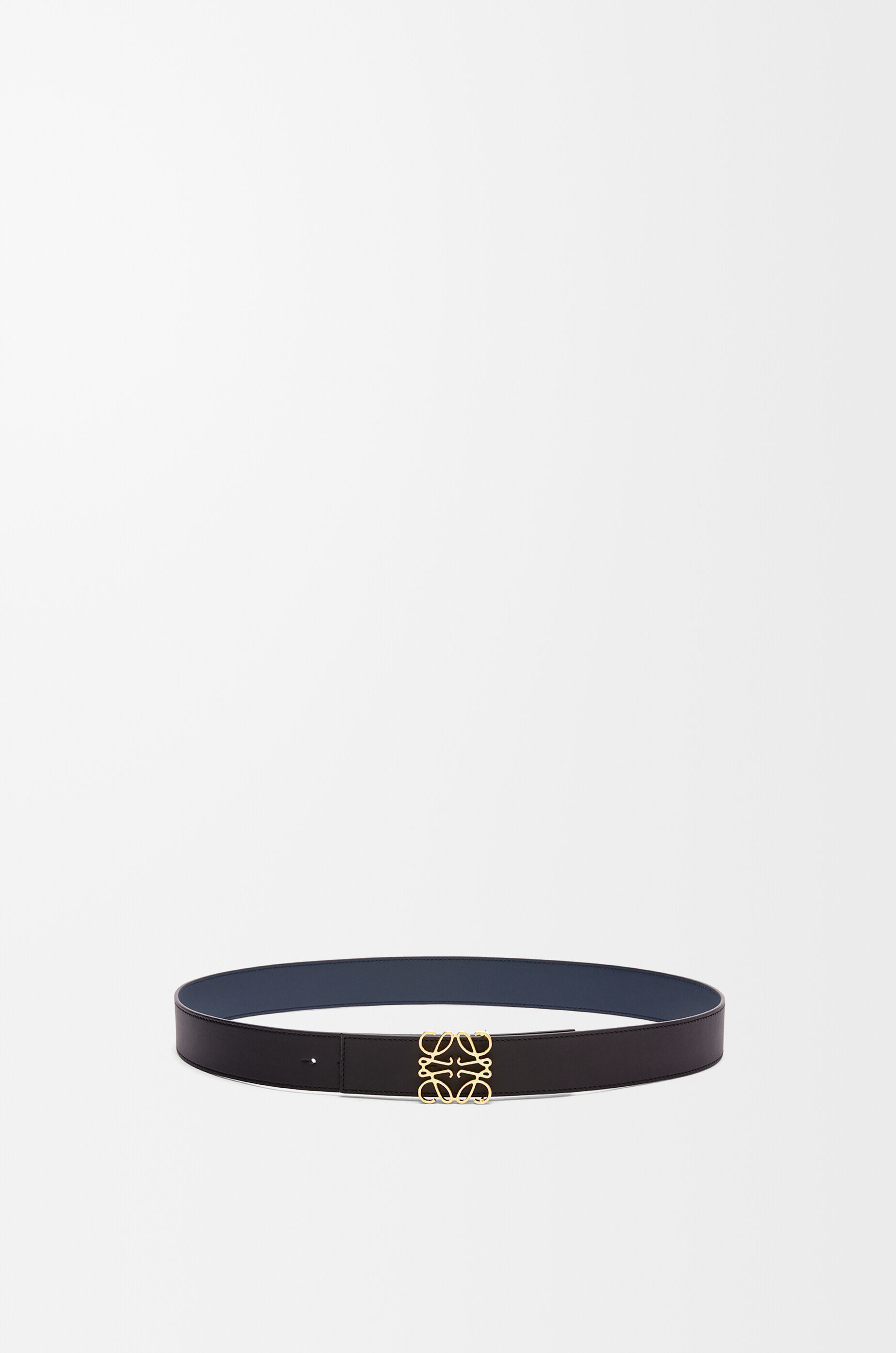 リバーシブル アナグラムベルト（スムースカーフ） ブルー - LOEWE