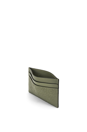 LOEWE Repeat plain cardholder in embossed silk calfskin Avocado Green plp_rd