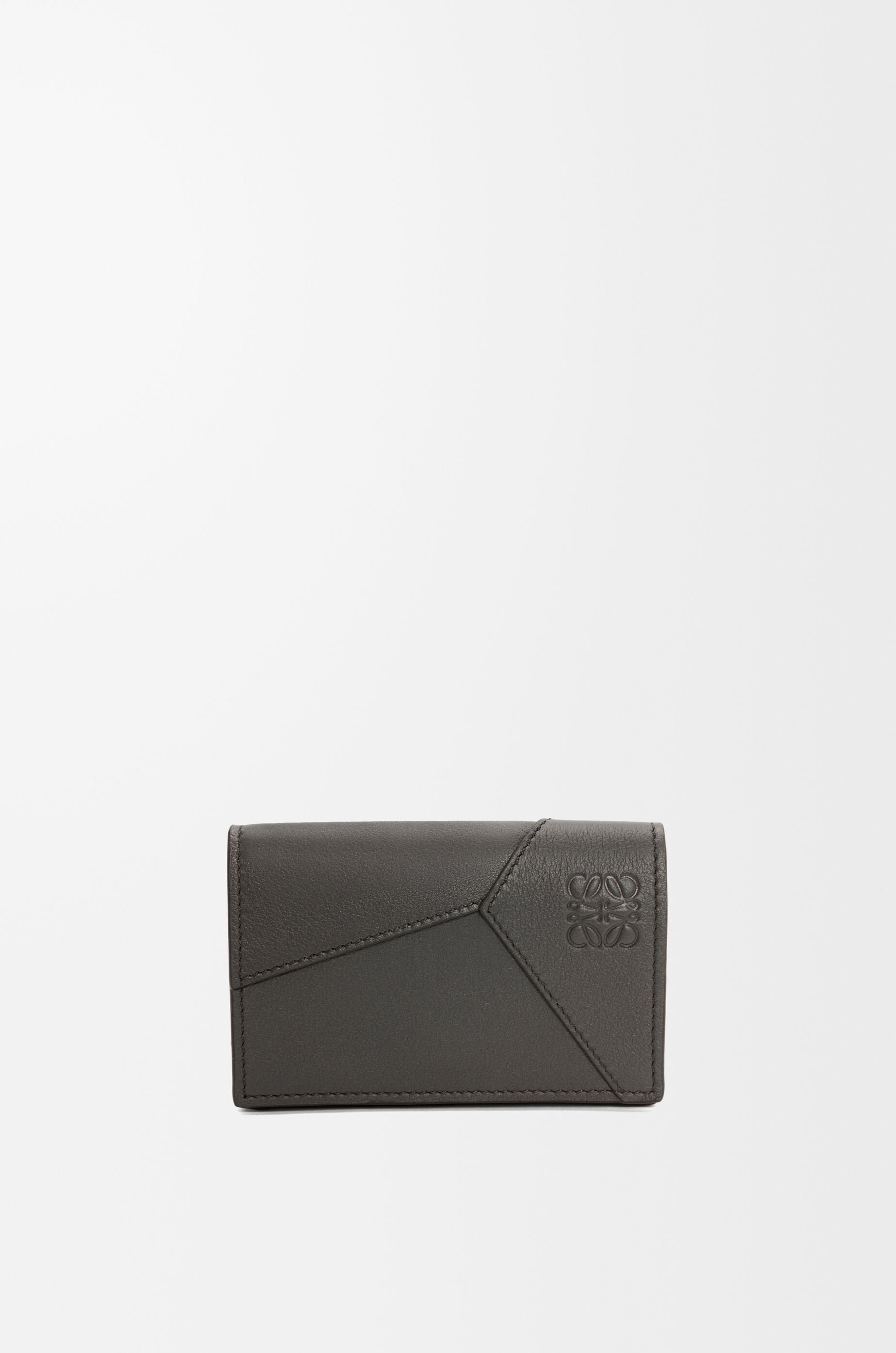 あき【LOEWE】NPビジネスカードホルダー　サンド×エレクトリックブルー パズル ビジネスカードホルダー（クラシックカーフ） ブラック
