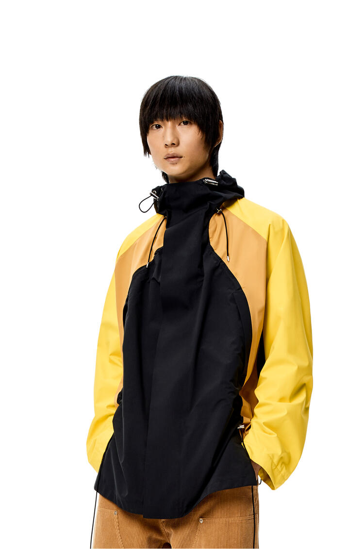 LOEWE Patchwork gathered parka in Gore-Tex Yellow/Black pdp_rd