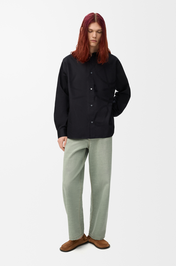 LOEWE Chemise Anagram en coton Noir