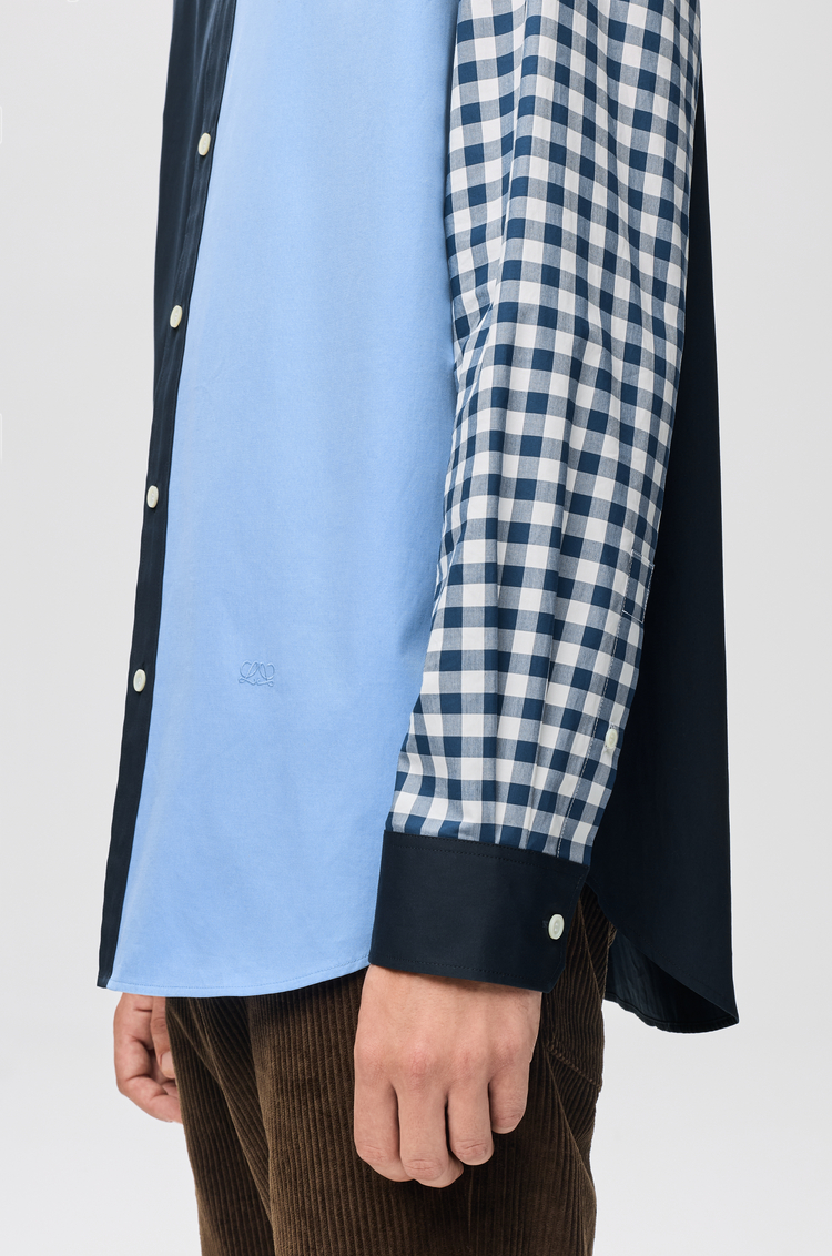 LOEWE Shirt in cotton twill and poplin Navy Blue/Blue
