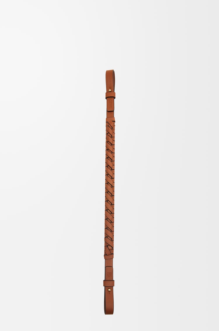 LOEWE Woven spiral strap in classic calfskin Tan