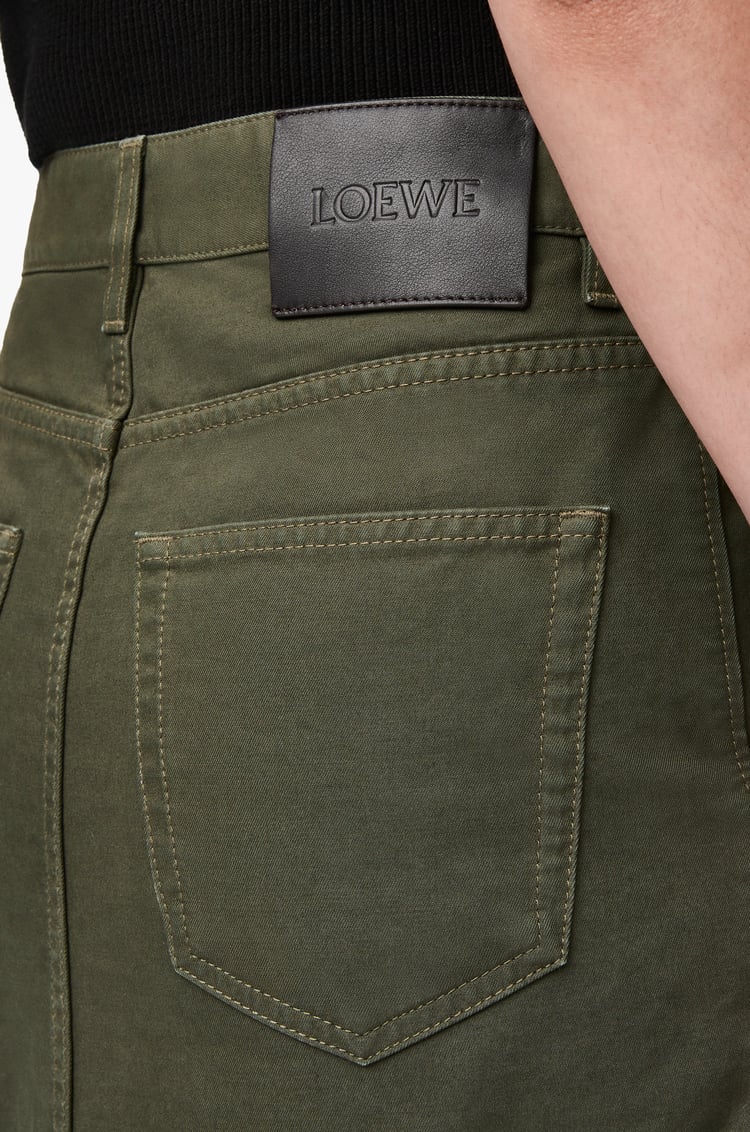 LOEWE Skirt in cotton Khaki Green
