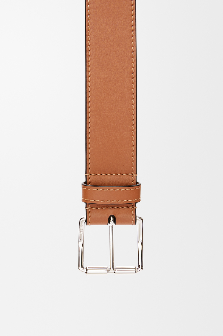LOEWE Roller buckle belt in smooth calfskin Tan/Palladium