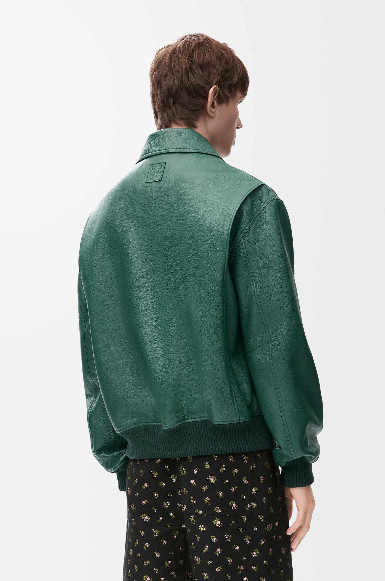 LOEWE Aviator jacket in deerskin Evergreen
