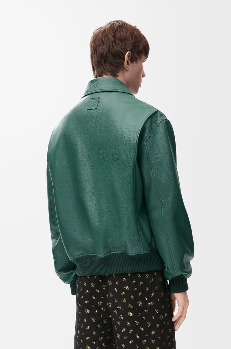 LOEWE Aviator jacket in deerskin Evergreen
