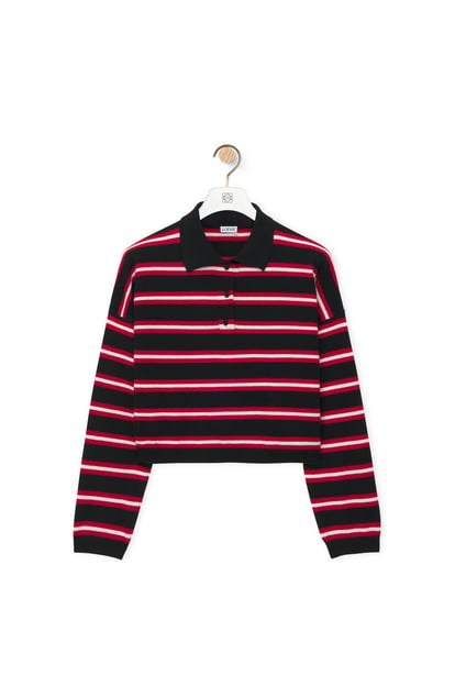 LOEWE Polo sweater in wool Black plp_rd