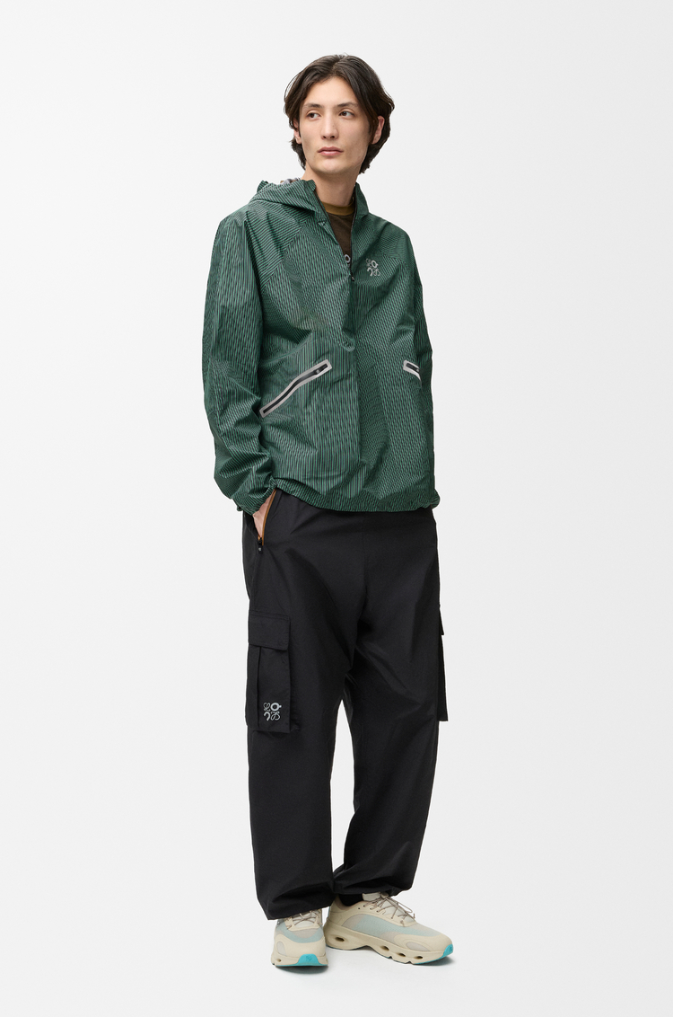LOEWE Storm anorak in technical shell Green/Black