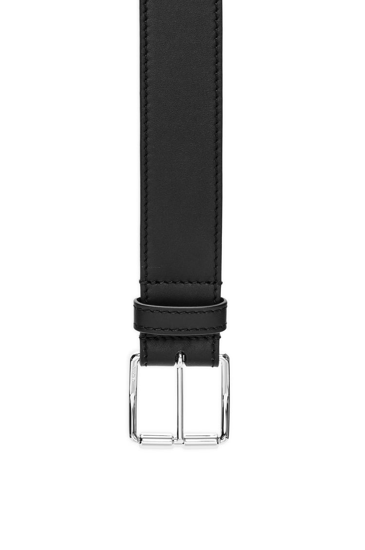 LOEWE Cinturón Roller buckle en piel de ternera Negro/Paladio