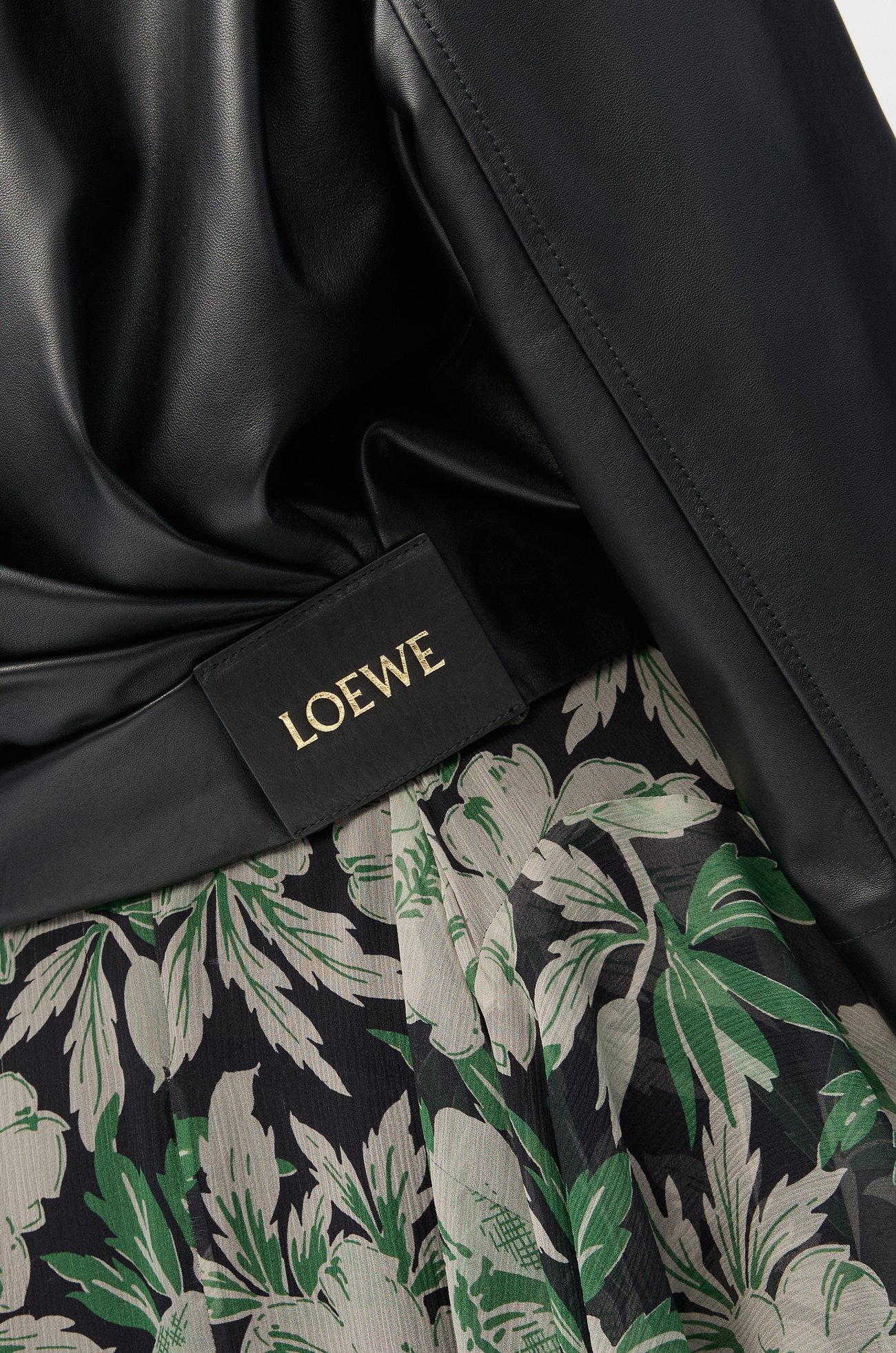 LOEWE Draped jacket in nappa lambskin Black plp_rd