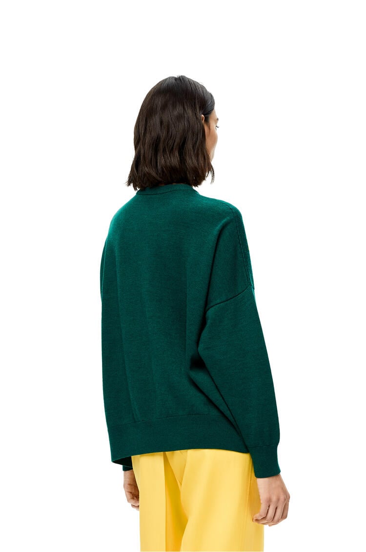 LOEWE LOEWE love sweater in wool Green/Multicolor pdp_rd