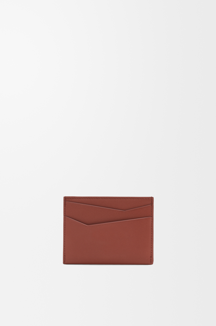 LOEWE Porte-cartes simple Puzzle en cuir de veau classique Tomette