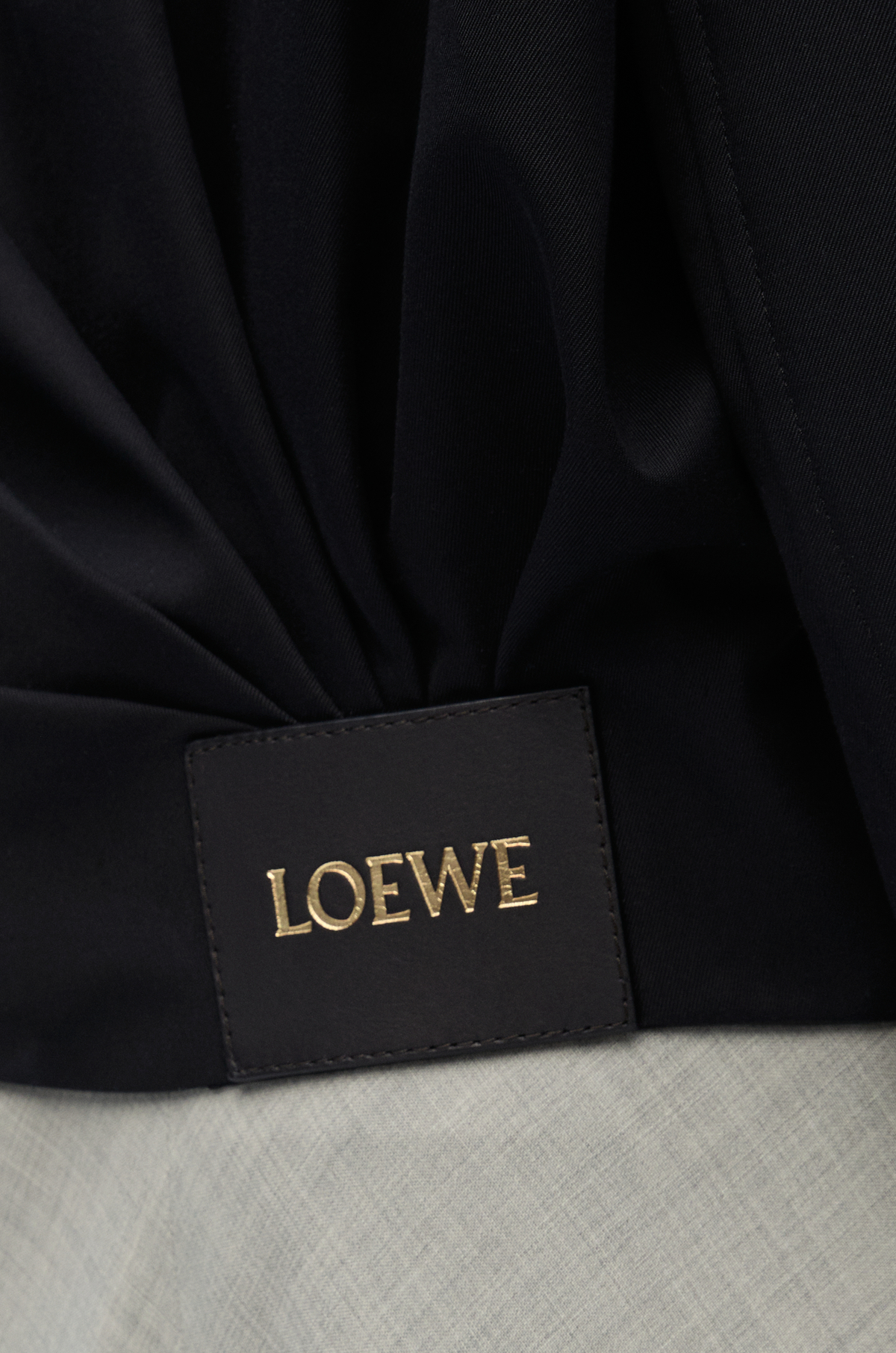 Draped jacket in cotton and silk Black - LOEWE APAC official website