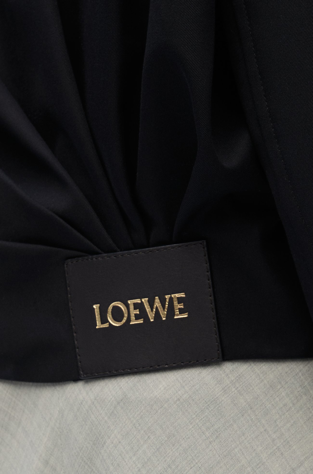LOEWE Draped jacket in cotton and silk Black plp_rd
