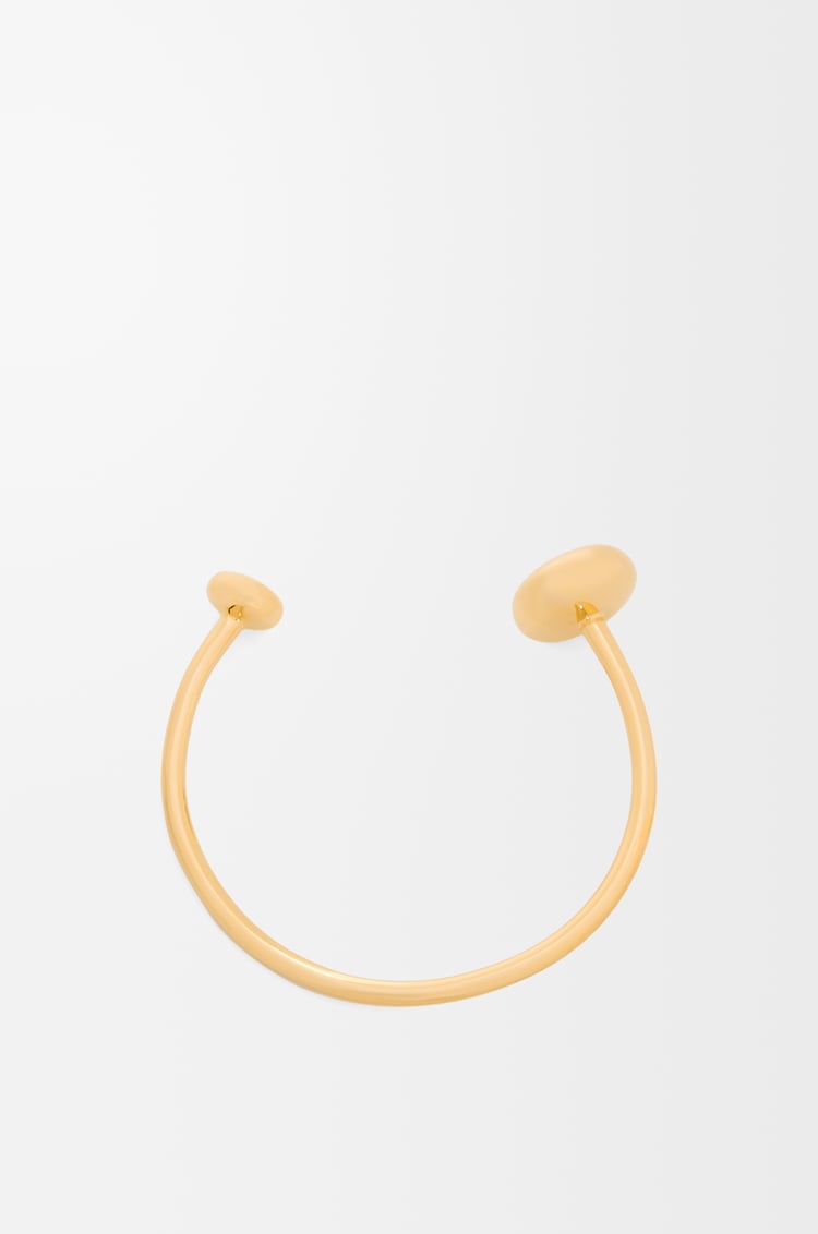 LOEWE Brazalete Anagram Pebble en plata de ley Dorado