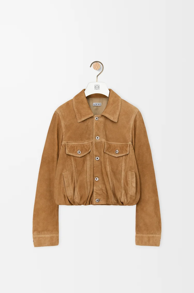 LOEWE Chaqueta en ante de piel de cabra Camel