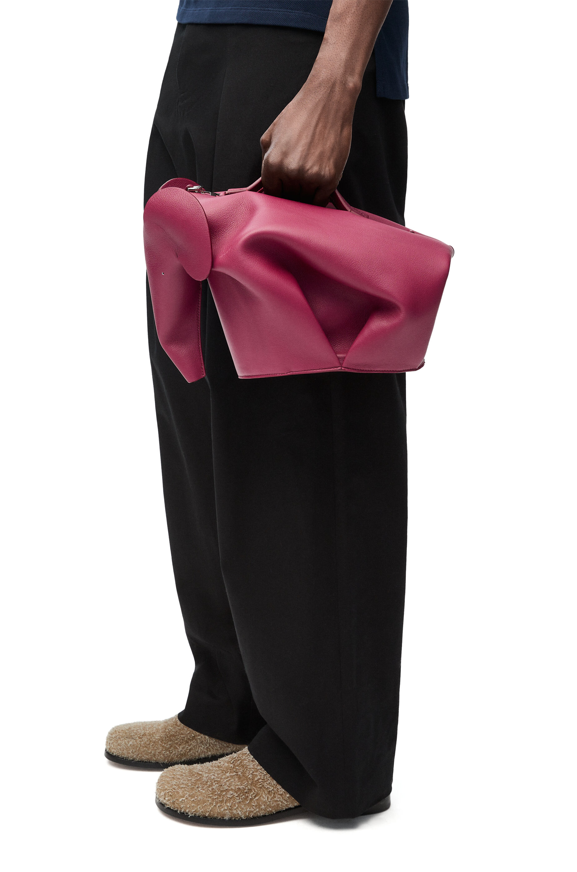 Loewe Leather Elephant Bag Red One Size