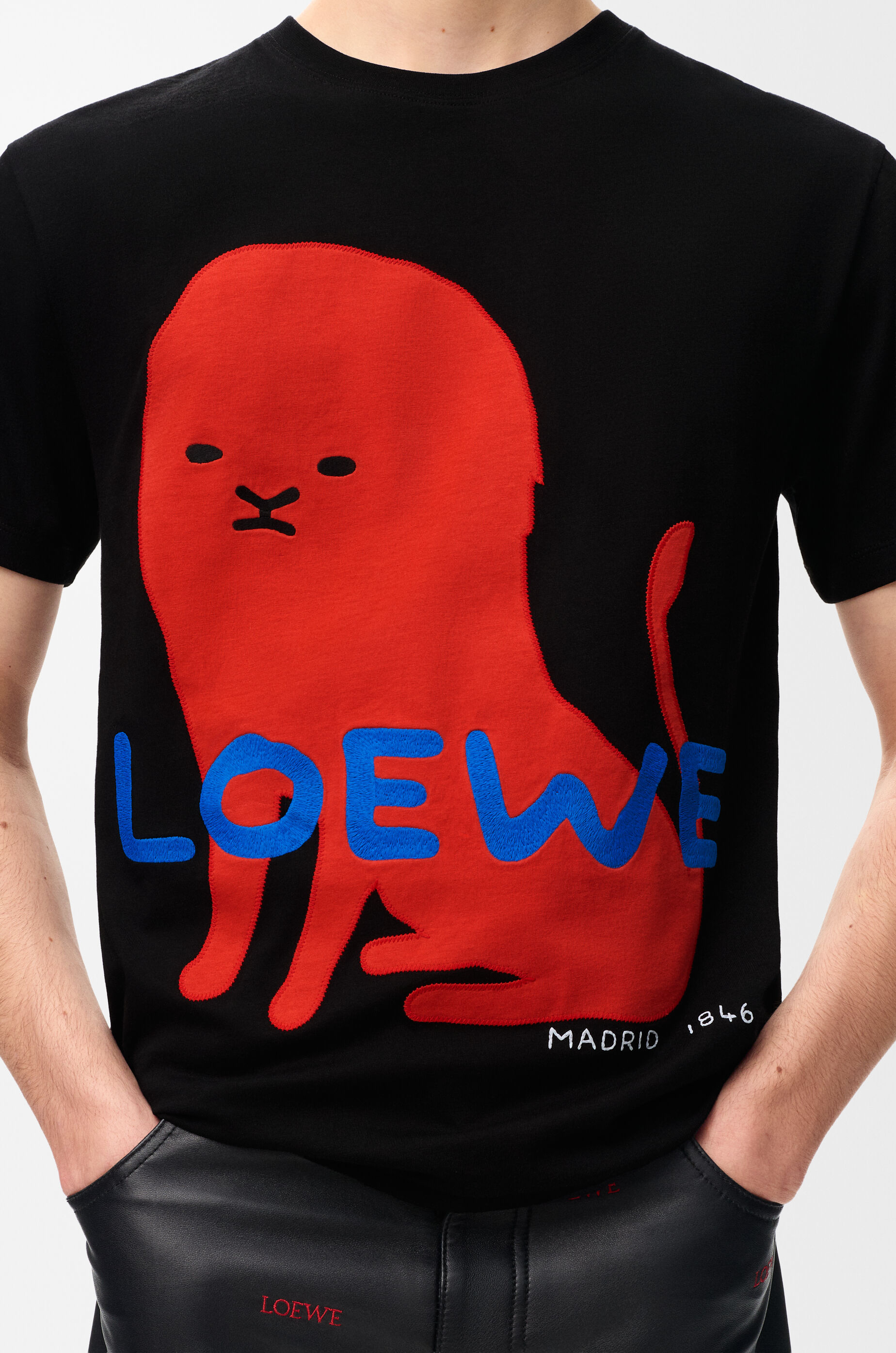 レギュラーフィット Tシャツ（コットン） ブラック - ロエベ 日本 公式