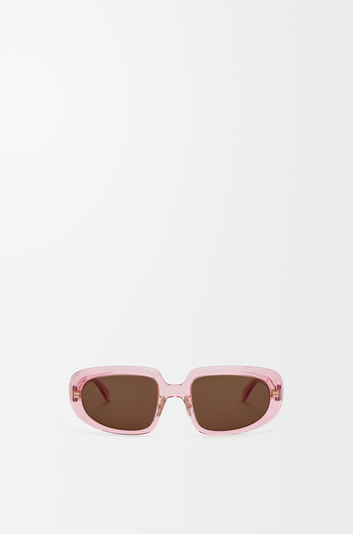 LOEWE 迷你 Anagram Steps 长方形太阳镜 Transparent Pink