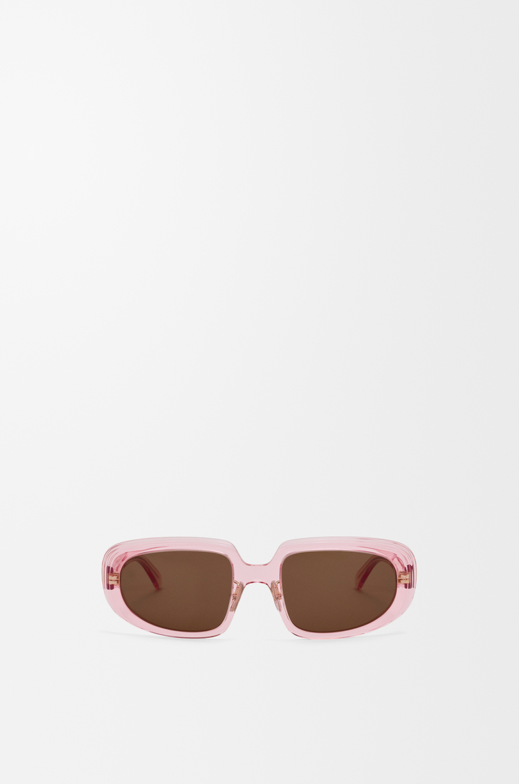 LOEWE 迷你 Anagram Steps 长方形太阳镜 Transparent Pink