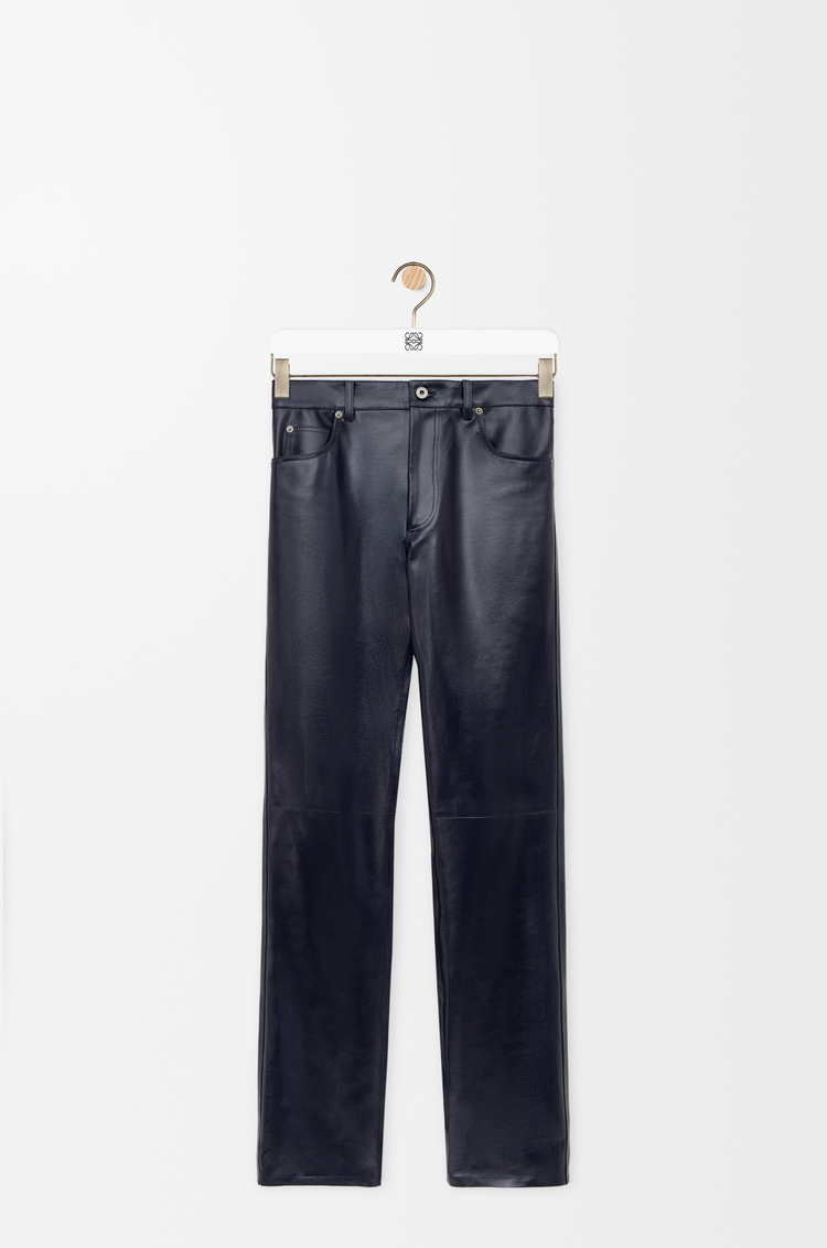 LOEWE Hose aus Nappa-Kalbsleder Marineblau