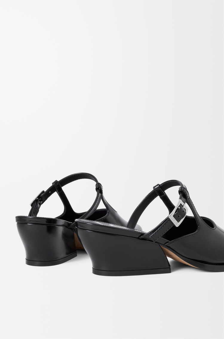 LOEWE Mule Onda en piel de ternera Negro