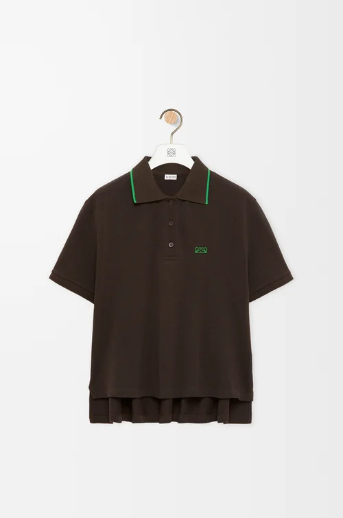 LOEWE Polo in cotton Brown