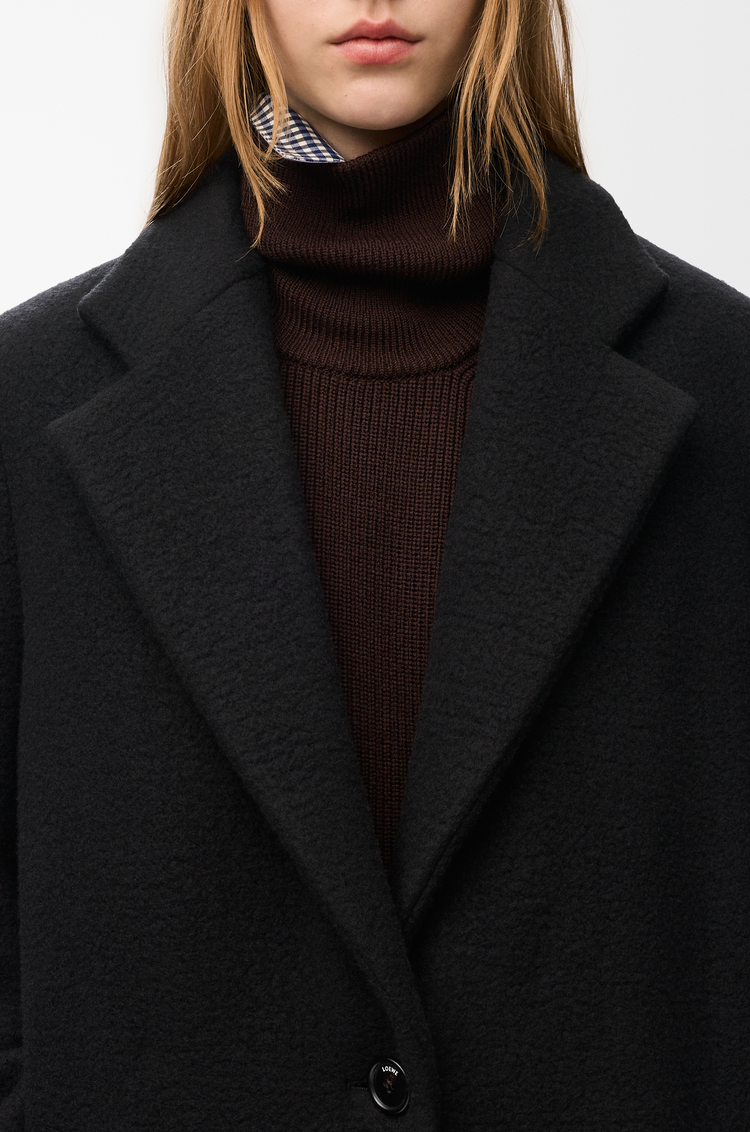 LOEWE Abrigo con capucha en cashmere Negro