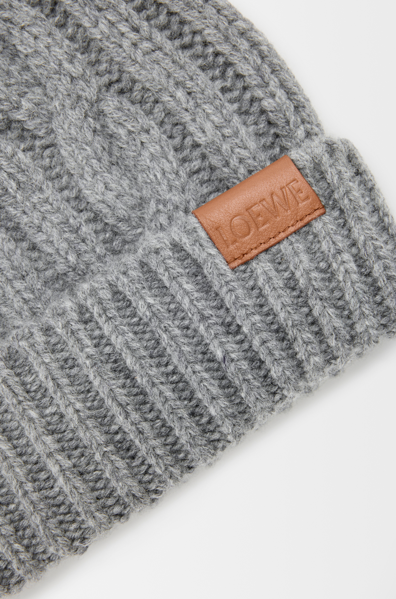 LOEWE Beanie in wool Grey Melange