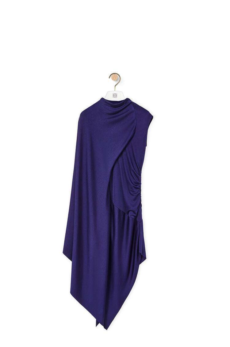 LOEWE Vestido drapeado asimétrico Azul Espacio pdp_rd