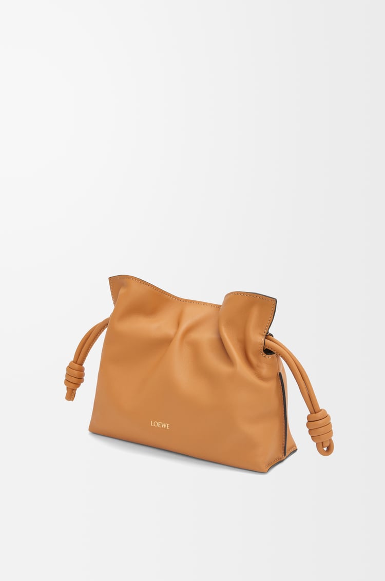 LOEWE Mini Flamenco clutch in nappa calfskin Warm Desert