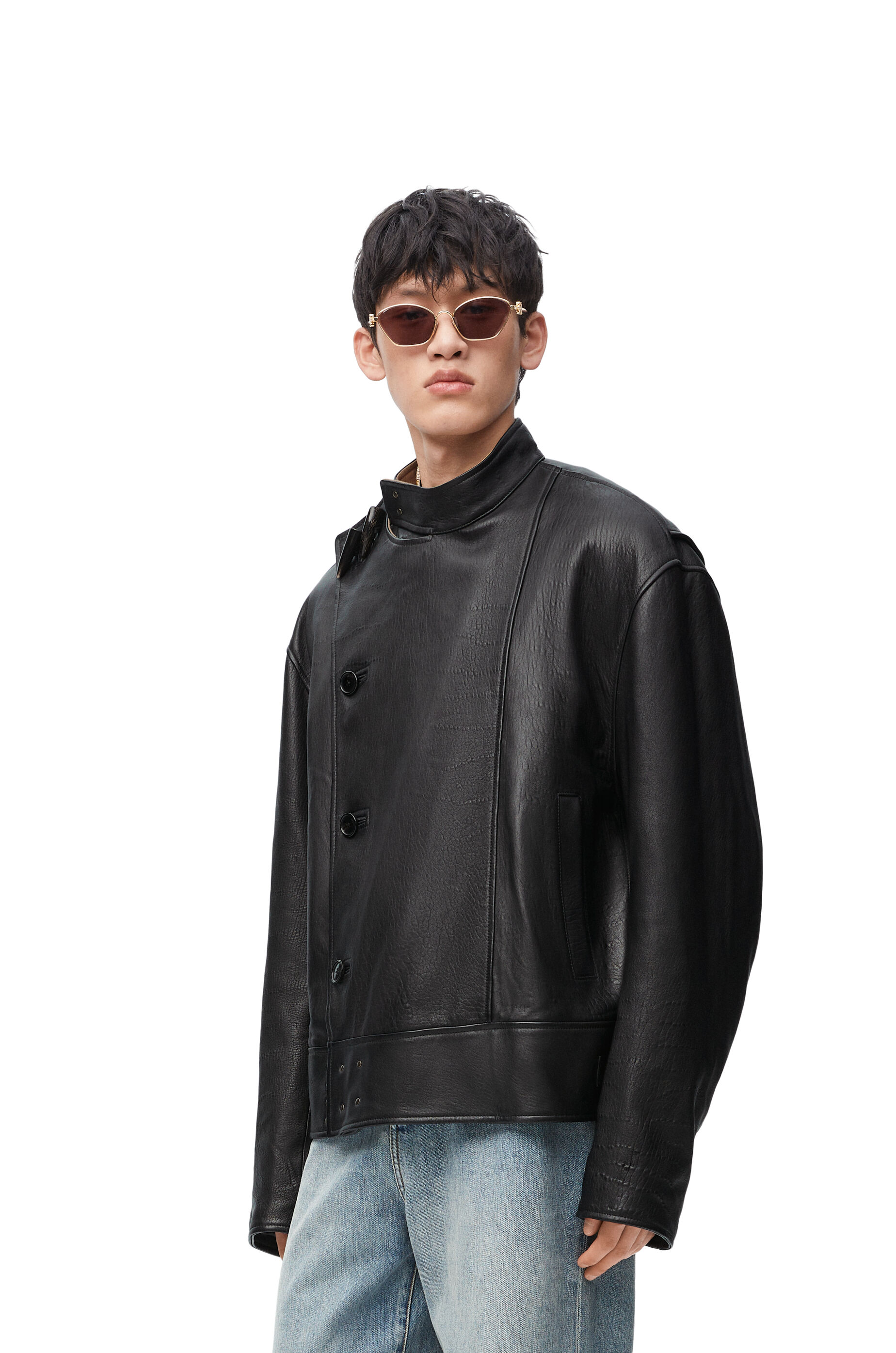 Biker jacket in nappa lambskin Black LOEWE