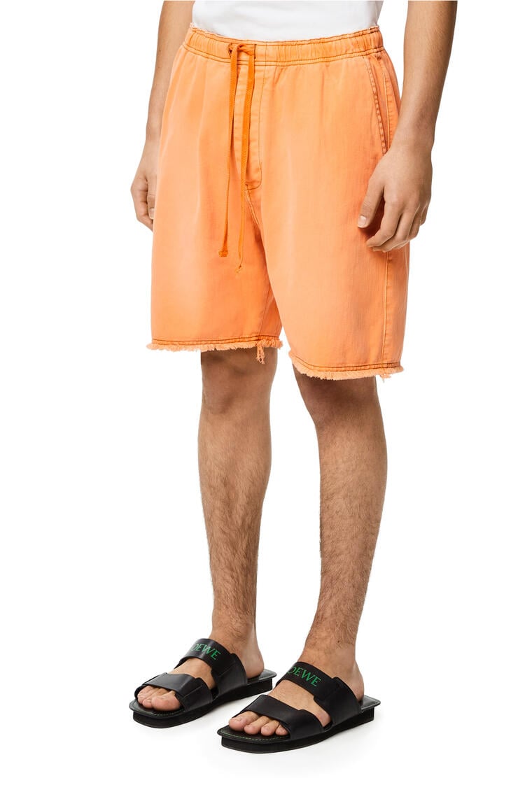 LOEWE Drawstring shorts in denim 柑橙橘