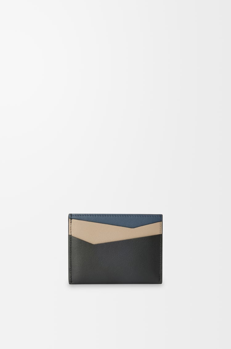 LOEWE 经典牛皮革 Puzzle 扁平卡包 染料靛蓝色/麻灰色
