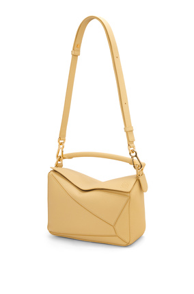 LOEWE Small Puzzle bag in soft grained calfskin Dark Butter