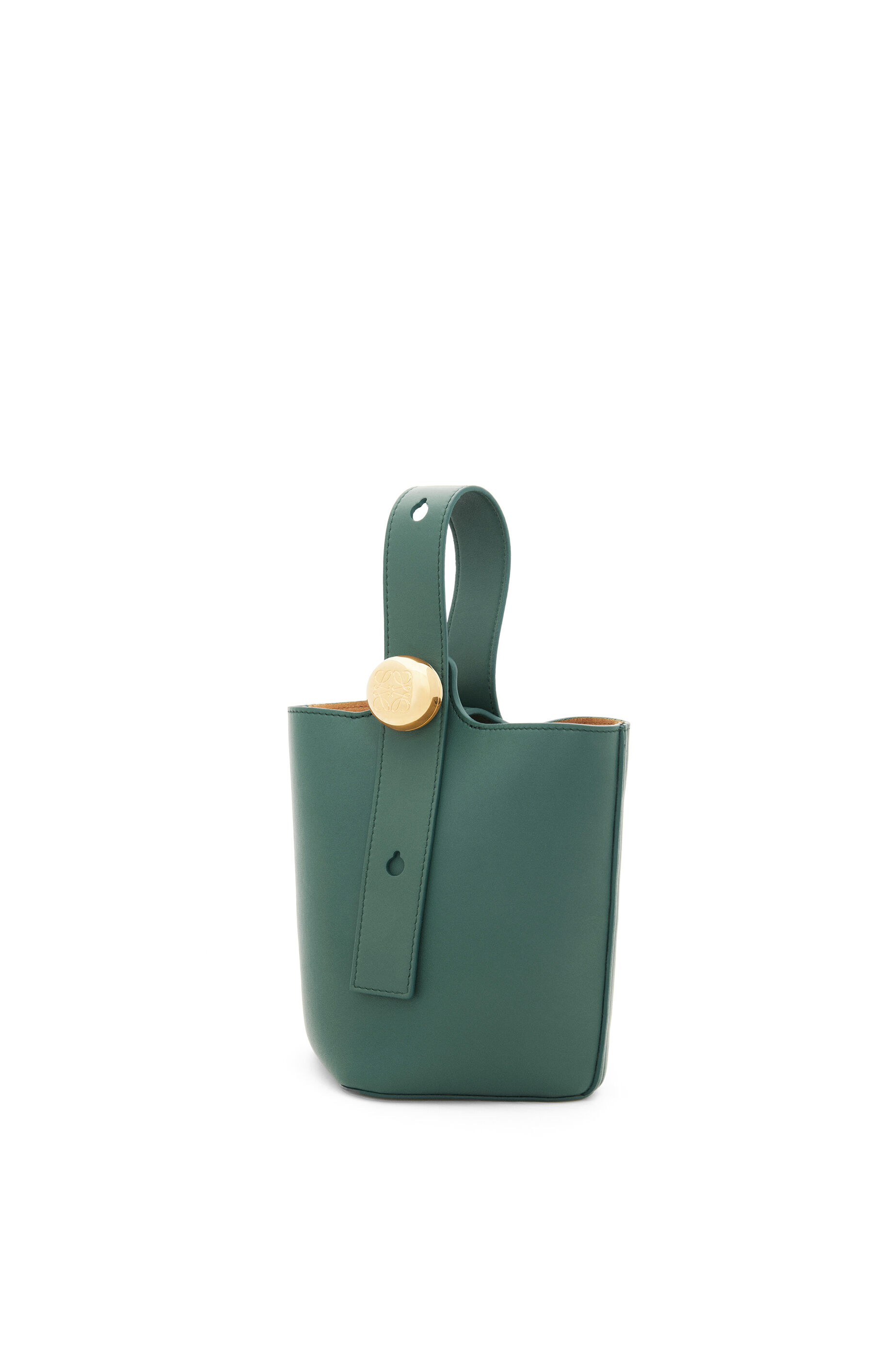 ペブル バケットバッグ ミニ（スムースカーフ） オーク - LOEWE