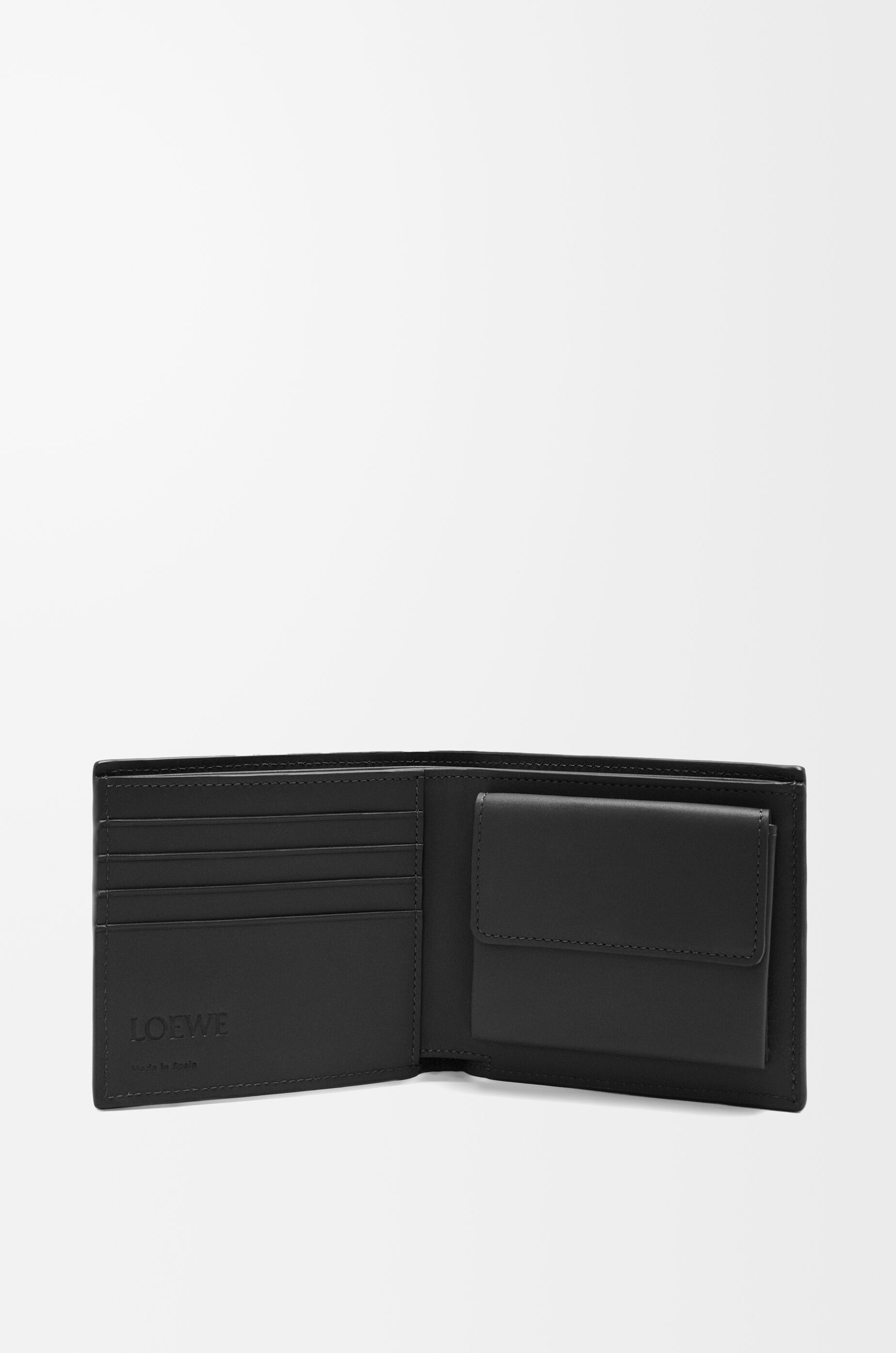 バイフォールド コインウォレット（テクスチャードクラシックカーフ） ブラック - LOEWE